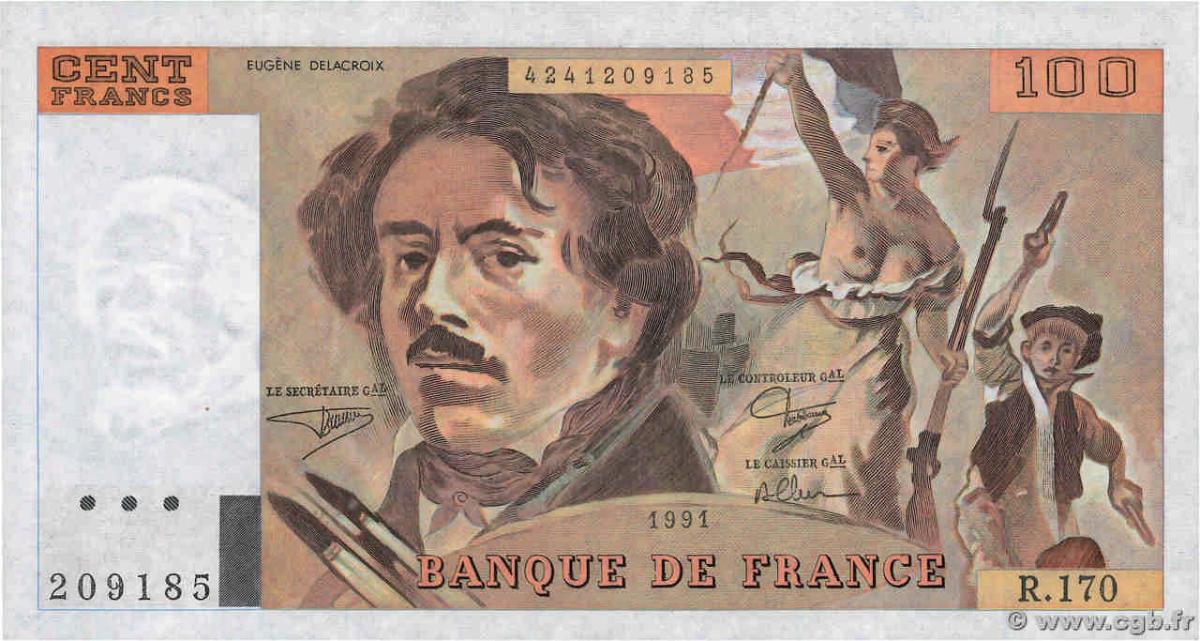 Front of France p154e: 100 Francs from 1990