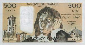 p156j from France: 500 Francs from 1993 p156j from France: 500 Francs from 1993