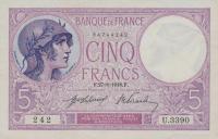 p72a from France: 5 Francs from 1917