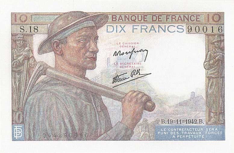 Front of France p99b: 10 Francs from 1941