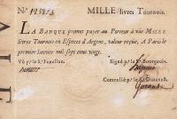 pA18b from France: 1000 Livres from 1720