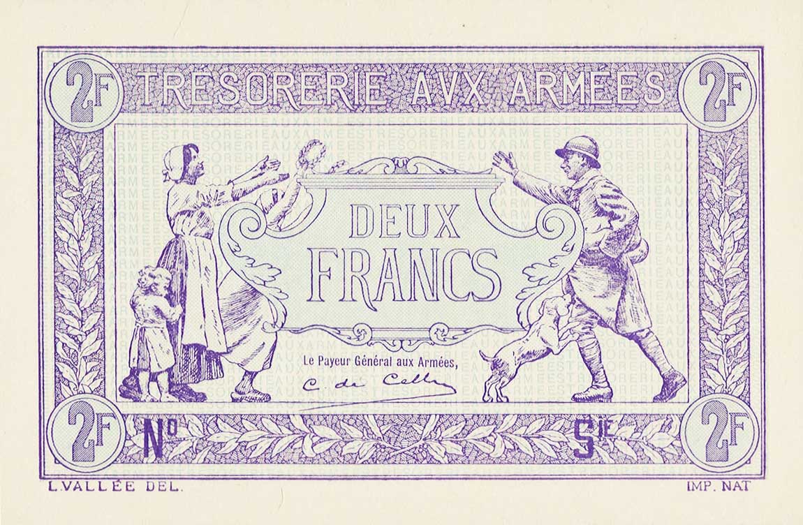 Front of France pM3r: 2 Francs from 1917