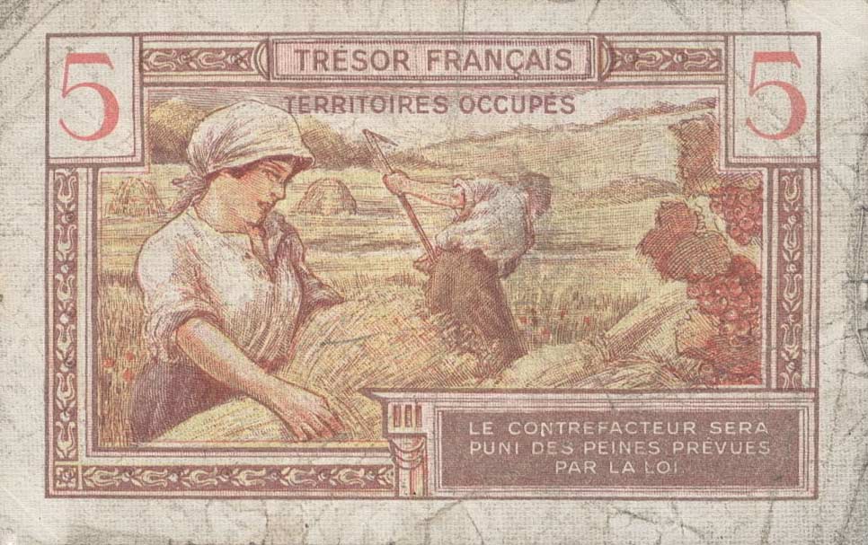 Back of France pM6a: 5 Francs from 1947