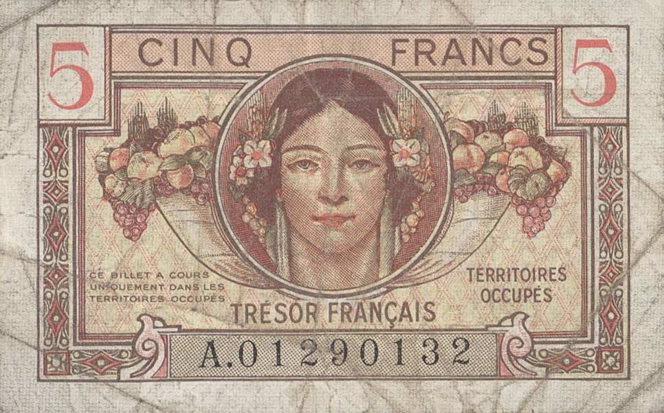 Front of France pM6a: 5 Francs from 1947