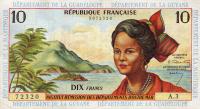 p8a from French Antilles: 10 Francs from 1964