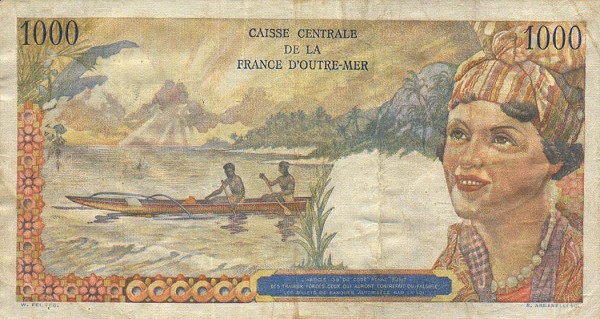 Back of French Equatorial Africa p26: 1000 Francs from 1947