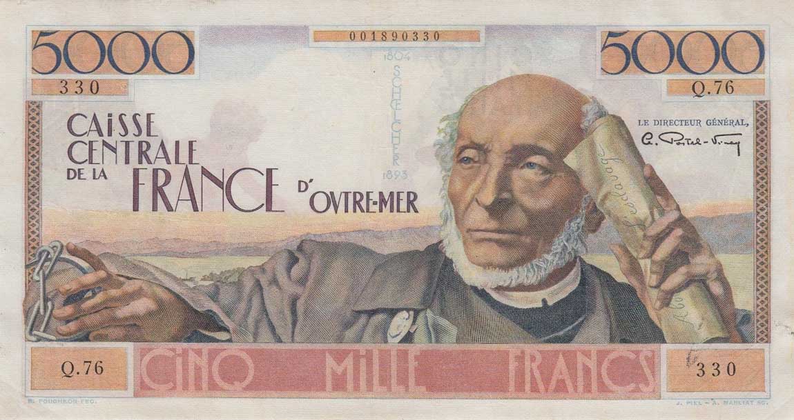 Front of French Equatorial Africa p27a: 5000 Francs from 1952