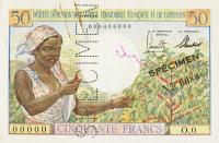 p31s from French Equatorial Africa: 50 Francs from 1957