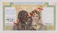 Gallery image for French Equatorial Africa p9s: 1000 Francs
