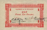 Gallery image for French Guiana p11: 1 Franc