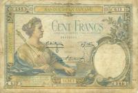 p8 from French Guiana: 100 Francs from 1933