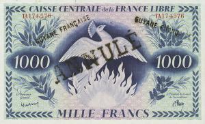 Gallery image for French Guiana p16A: 1000 Francs