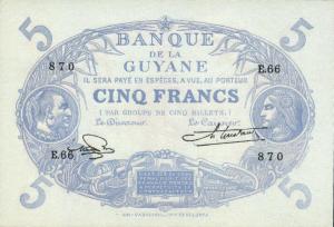Gallery image for French Guiana p1e: 5 Francs