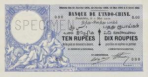 Gallery image for French India p2s: 10 Roupies