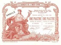 p34b from French Indo-China: 1 Piastre from 1909