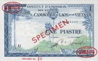 p100s from French Indo-China: 1 Piastre from 1954