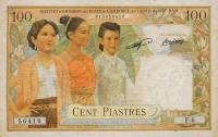 p103a from French Indo-China: 100 Piastres from 1954