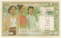 Gallery image for French Indo-China p103s: 100 Piastres