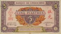 Gallery image for French Indo-China p64: 5 Piastres