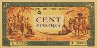 p73 from French Indo-China: 100 Piastres from 1942