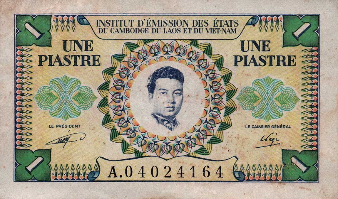 Front of French Indo-China p93: 1 Piastre from 1953