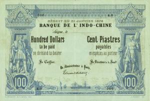 Gallery image for French Indo-China p23s: 100 Dollars