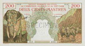 Gallery image for French Indo-China p98s: 200 Piastres