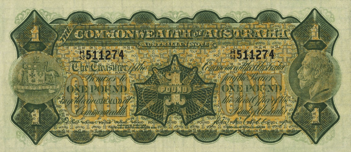 Front of Australia p11b: 1 Pound from 1923