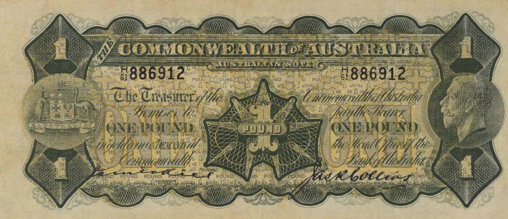 Front of Australia p12b: 1 Pound from 1923