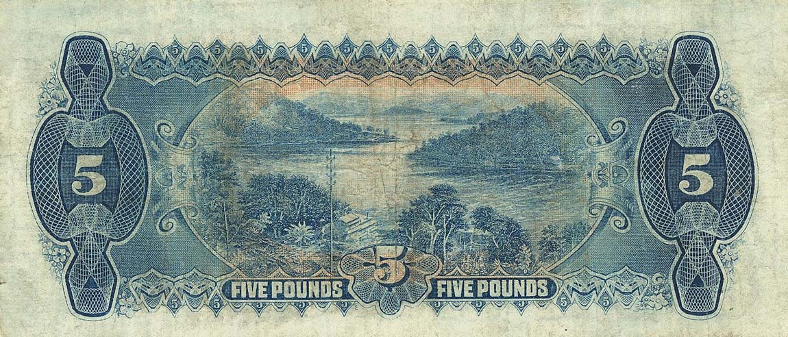 Back of Australia p13a: 5 Pounds from 1924