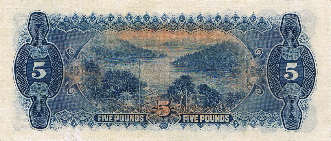 Back of Australia p17b: 5 Pounds from 1928