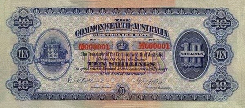 Front of Australia p1Aa: 10 Shillings from 1913