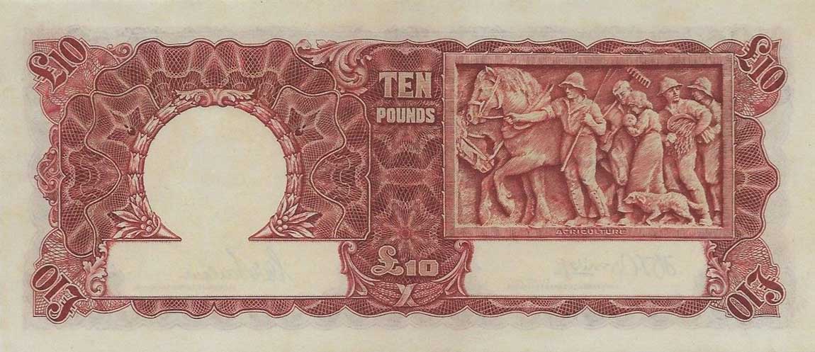 Back of Australia p28b: 10 Pounds from 1942