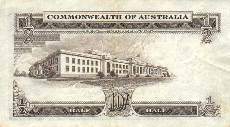 Back of Australia p33a: 10 Shillings from 1961