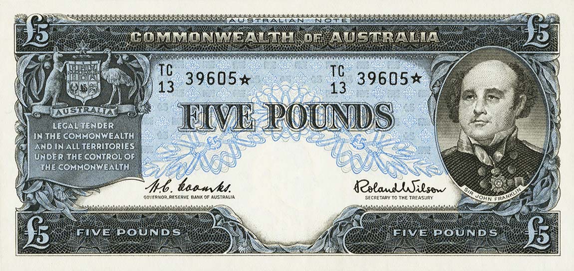 Front of Australia p35r: 5 Pounds from 1960