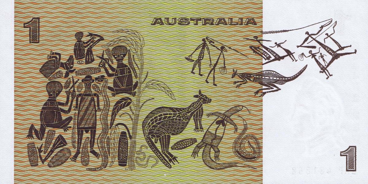 Back of Australia p42d: 1 Dollar from 1974