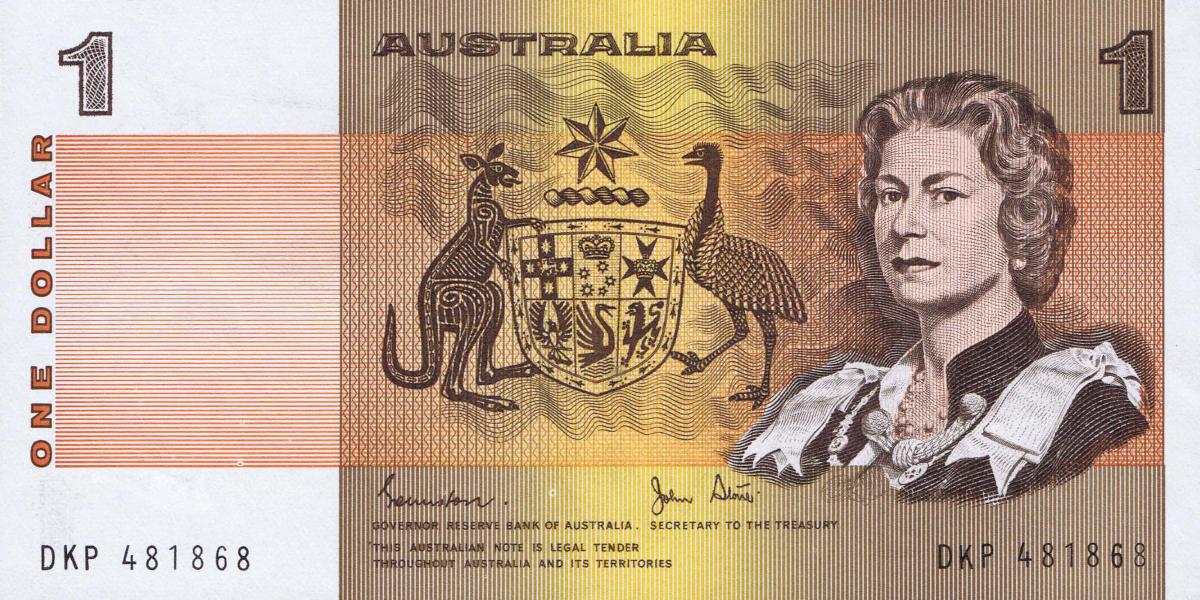 Front of Australia p42d: 1 Dollar from 1974