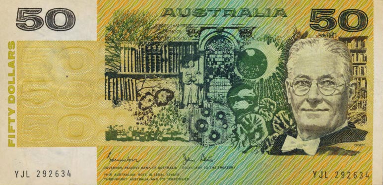 Front of Australia p47d: 50 Dollars from 1973