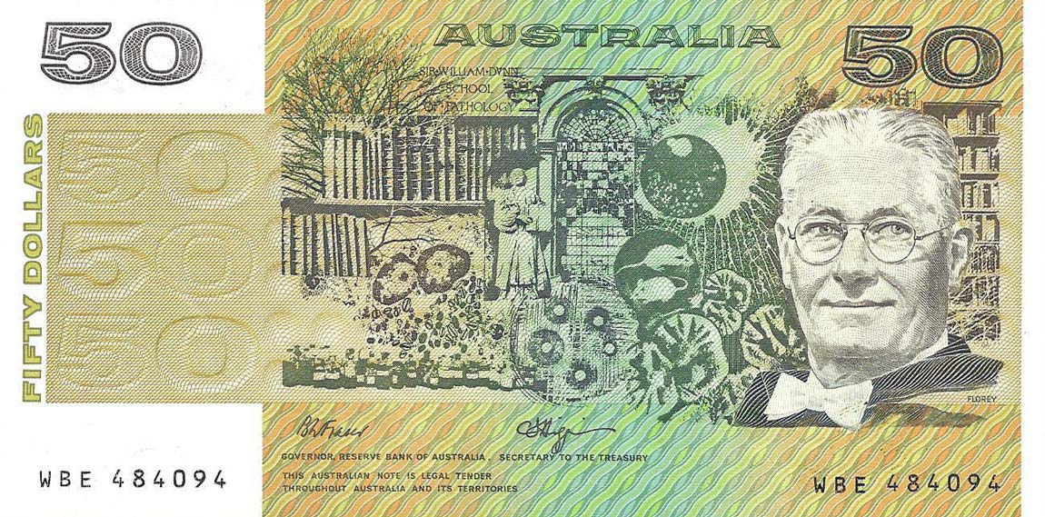 Front of Australia p47g: 50 Dollars from 1973
