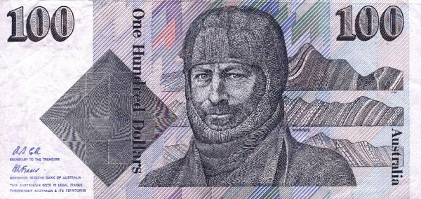 Front of Australia p48d: 100 Dollars from 1984