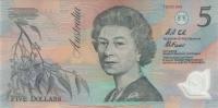 Gallery image for Australia p50c: 5 Dollars from 1992