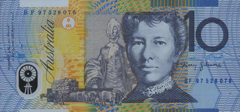 Back of Australia p52b: 10 Dollars from 1993