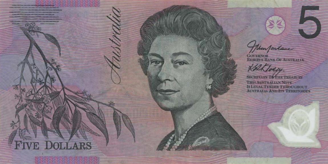 Front of Australia p57b: 5 Dollars from 2003