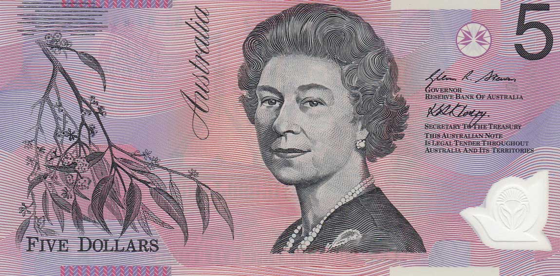 Front of Australia p57e: 5 Dollars from 2007