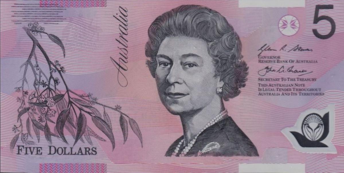 Front of Australia p57i: 5 Dollars from 2015