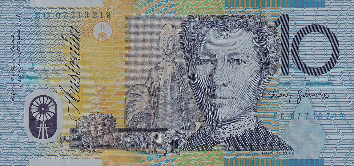 Back of Australia p58d: 10 Dollars from 2007