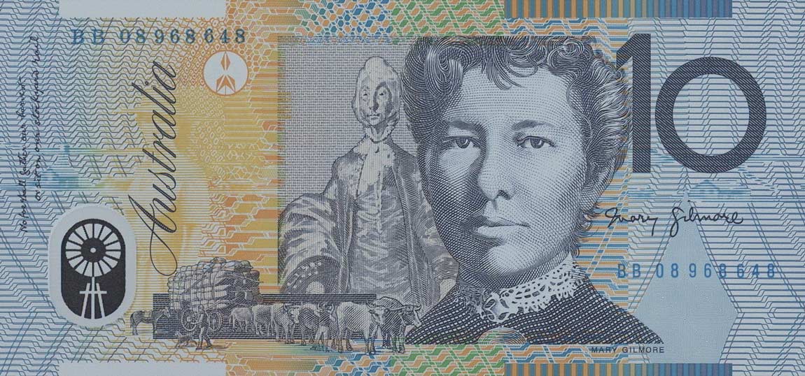 Back of Australia p58e: 10 Dollars from 2008