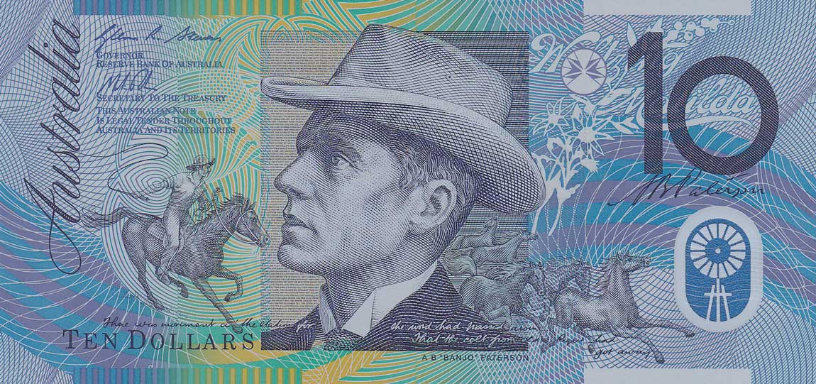 Front of Australia p58g: 10 Dollars from 2013