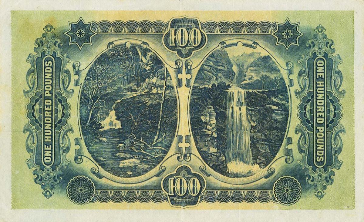 Back of Australia p9c: 100 Pounds from 1918