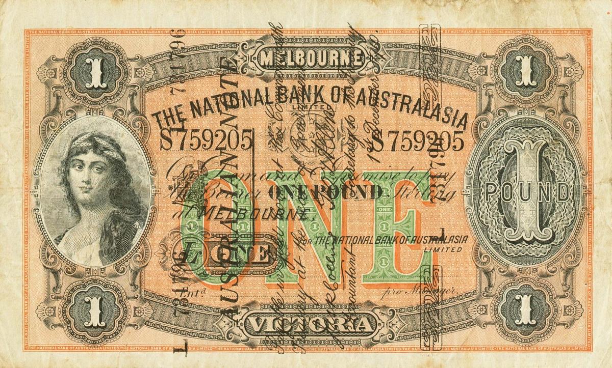 Front of Australia pA121b: 1 Pound from 1910